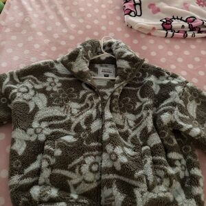 American Eagle Outfitters Floral Fleece Jacket Women’s Size Large